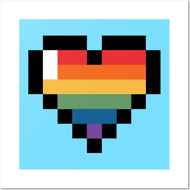 Pride Flag Heart Wall Art by Junglebot Designs